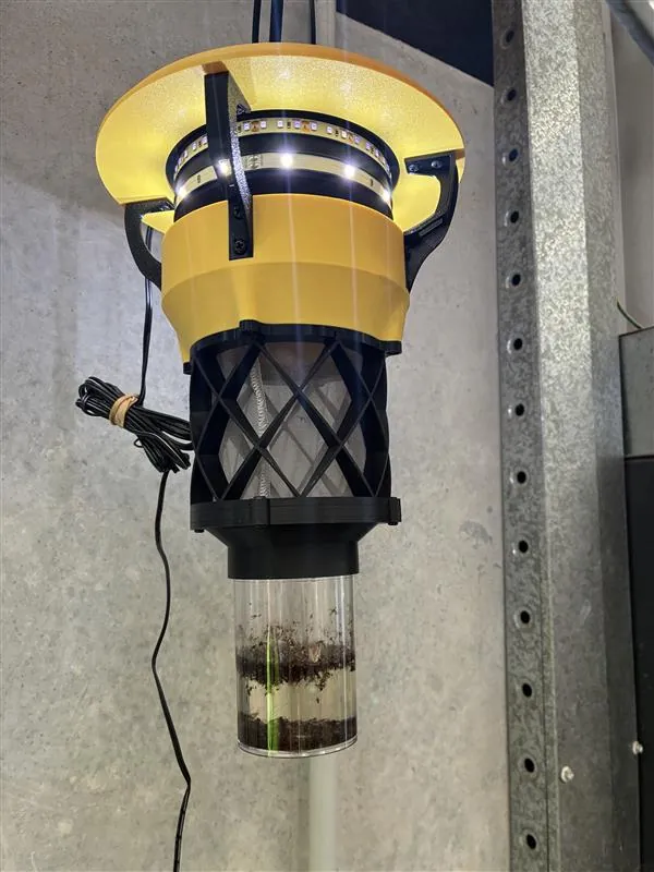 Tri-light trap mounted